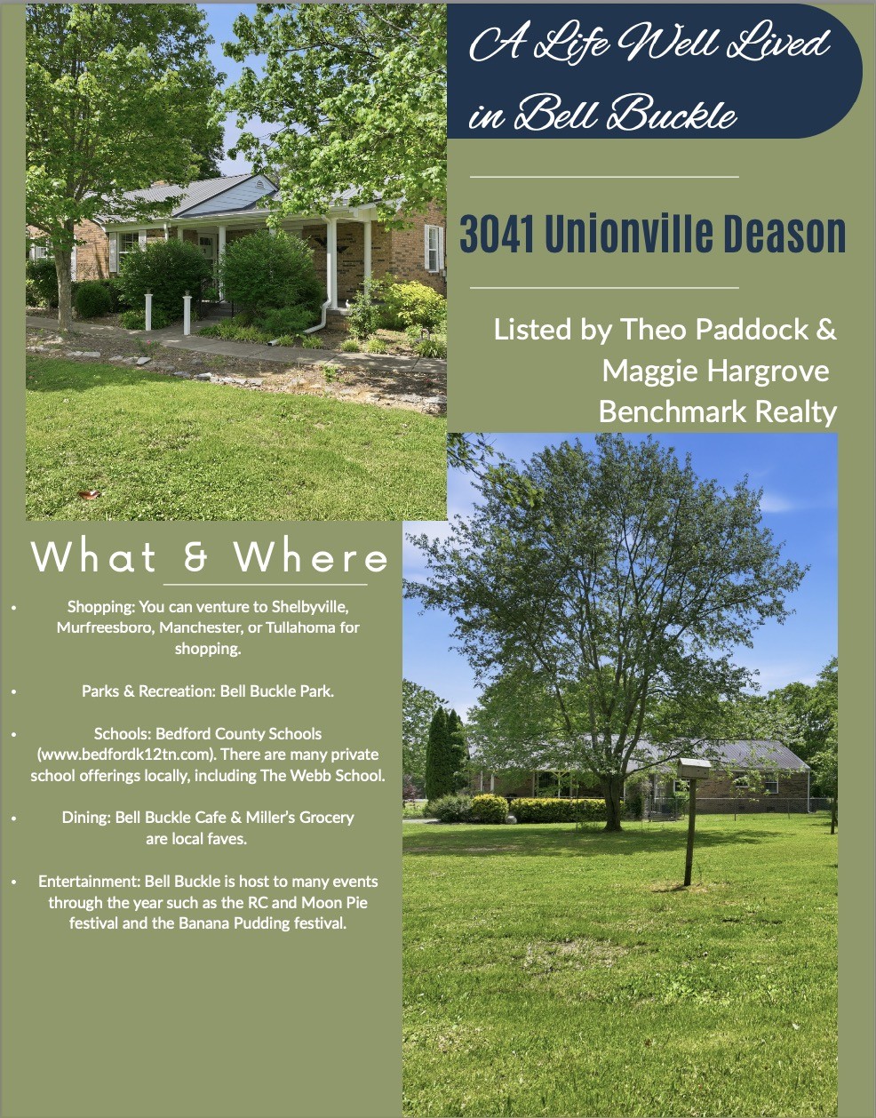3041 Unionville Deason Road Bell Buckle TN 37020