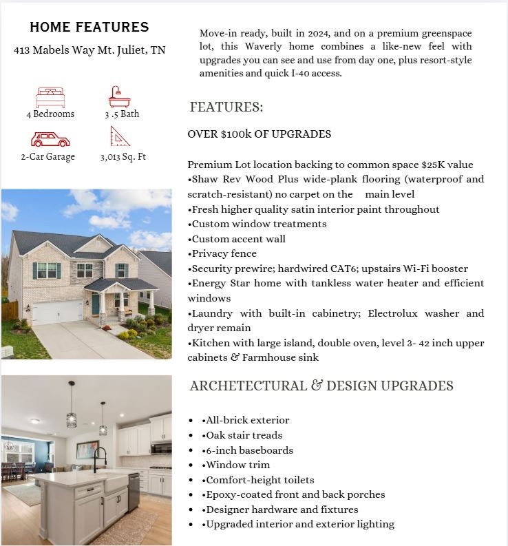 413 Mabels Way Mount Juliet TN 37122