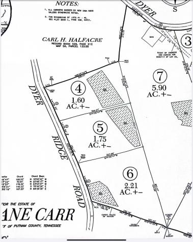 0 Dyer Ridge Road Baxter TN 38544