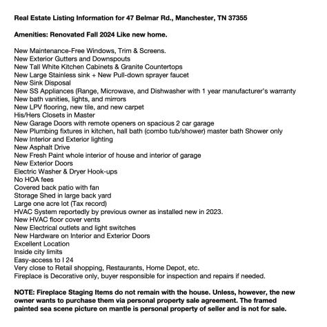 47 Belmar Road Manchester TN 37355