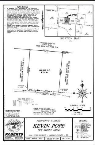 1260 Toy Denny Road Bradyville TN 37026