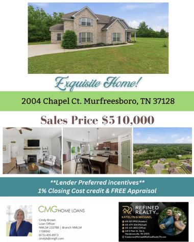 2004 Chapel Court Murfreesboro TN 37128
