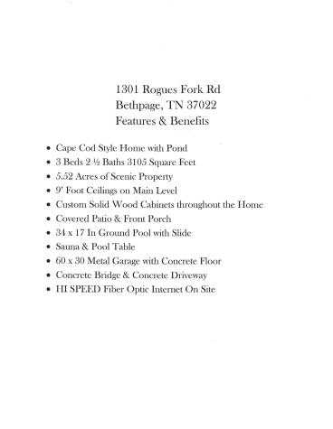 1301 Rogues Fork Road Bethpage TN 37022
