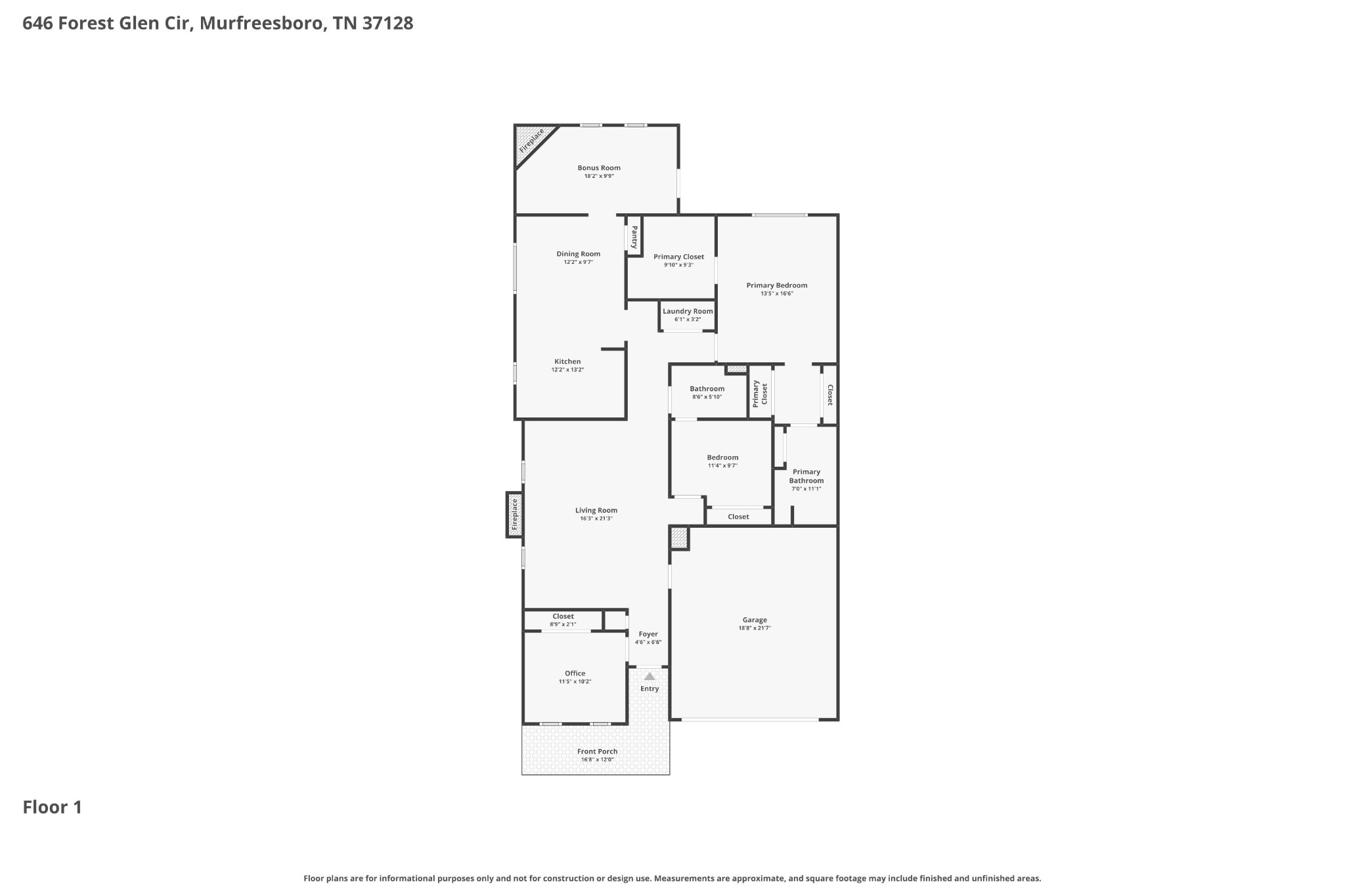 646 Forest Glen Circle Murfreesboro TN 37128