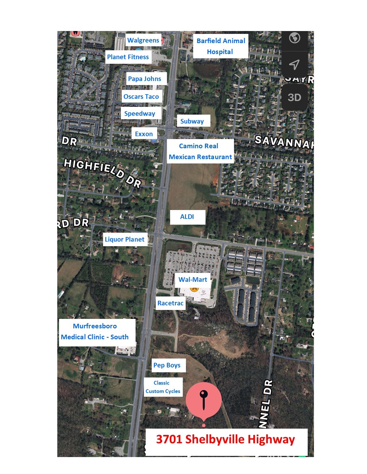 3701 Shelbyville Highway Murfreesboro TN 37127